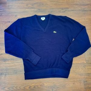 Izod/ Lacoste Men's Navy Blue V-Neck Sweater